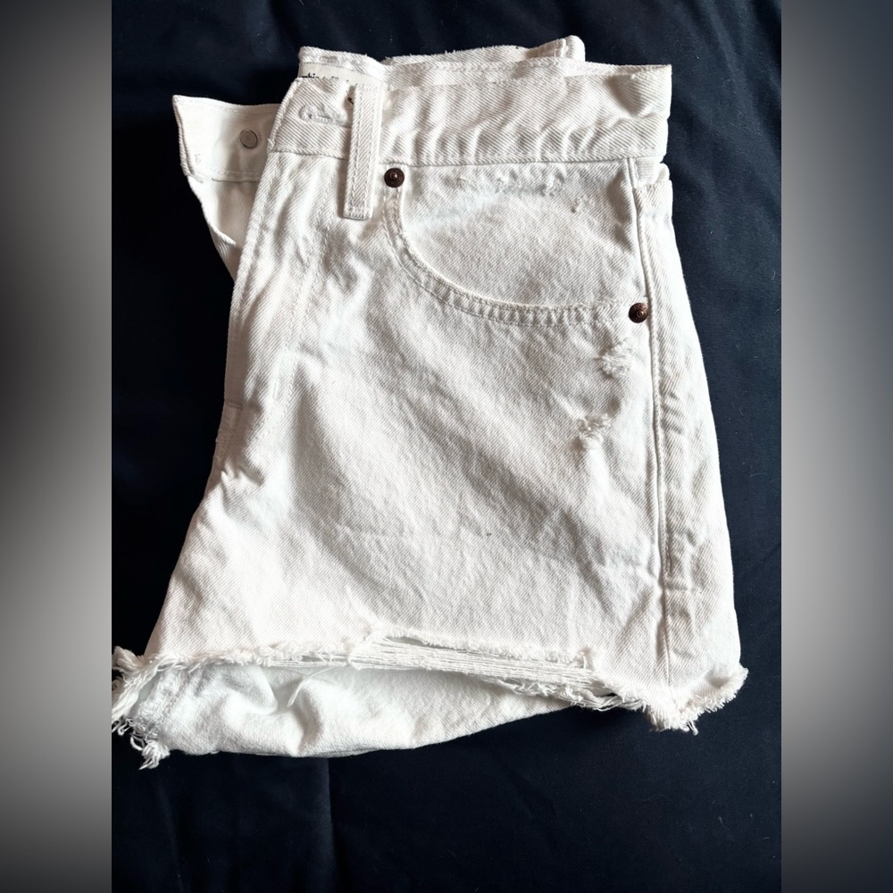 Abercrombie & Fitch White Denim Jean Shorts